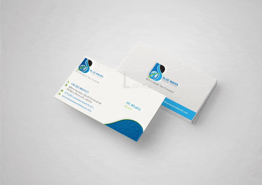 Blue Waves - Business Card Presentation