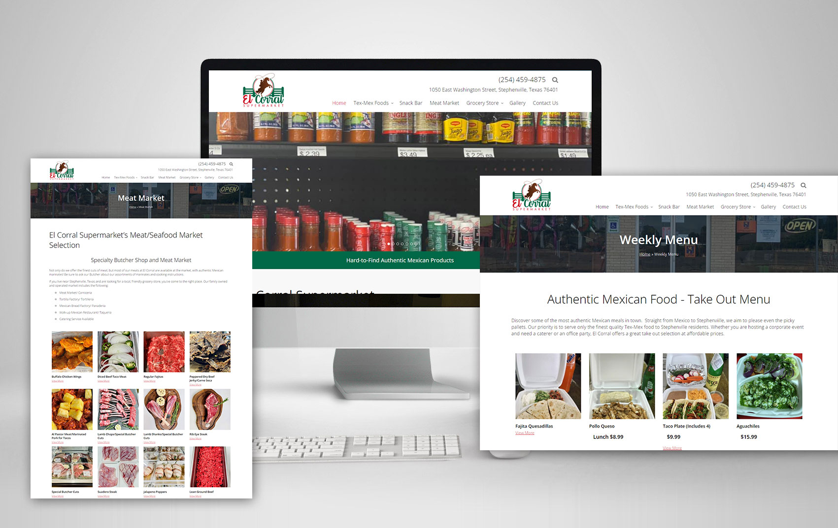 EL Corral Super Market - Responsive Web Design in Different Layouts