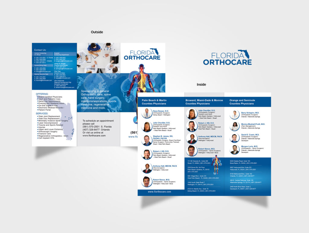 Florida OrthoCare - Trifold Brochure Presentation