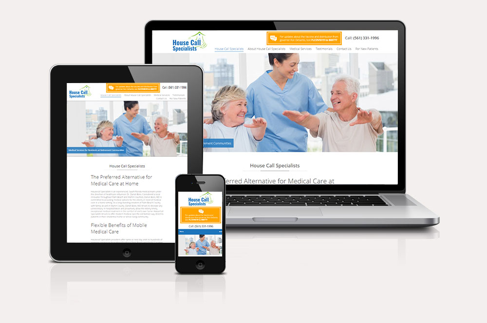 Mobile Medical Care - Responsive Web Design in Different Layouts