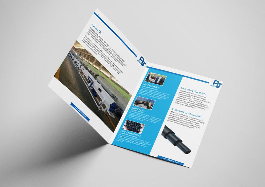 AJ Pipes - Bifold Brochure Presentation