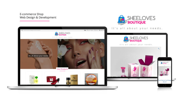 SheeLoves Boutique - Responsive Web Design in Different Layouts