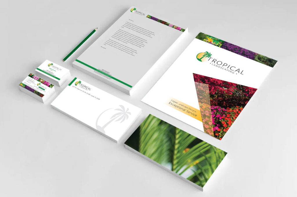 Tropical Landscaping LLC - Stationery Design Template