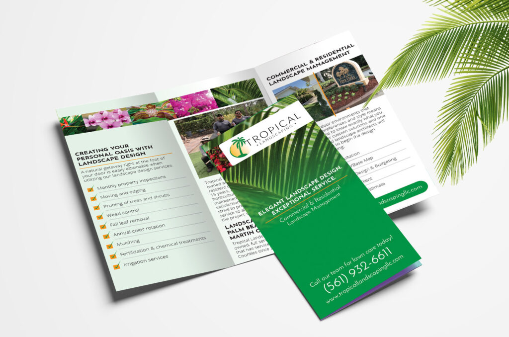 Tropical Landscaping LLC - Trifold Brochure Presentation